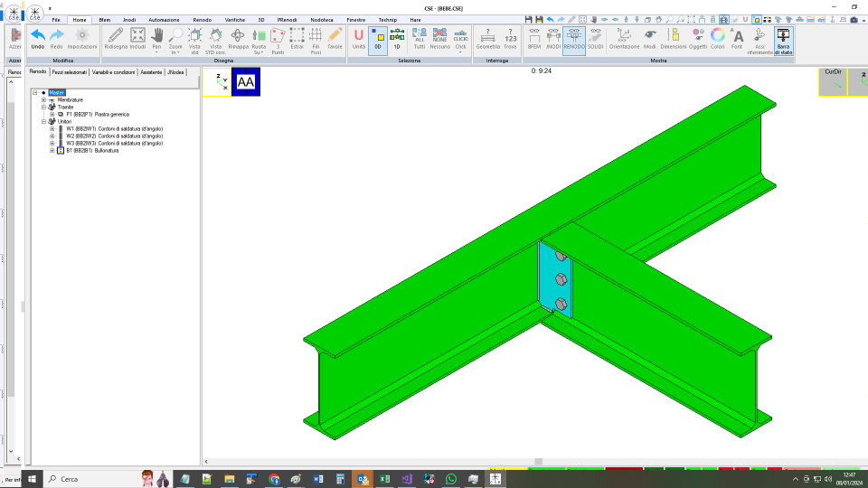 Fin plate, senza spallatura, altezza totale (BF2)